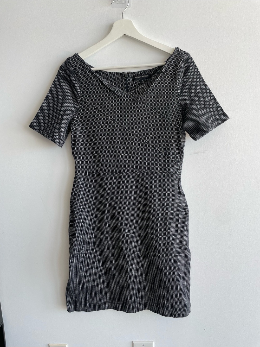 Banana Republic Black and White Mini Sheath Dress